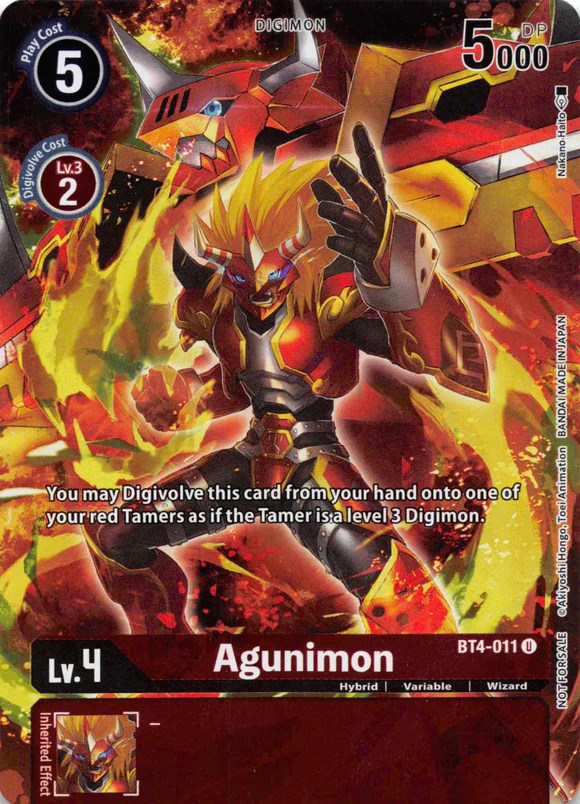 Agunimon [BT4-011] (Tamer's Evolution Box 2) [Great Legend Promos] | Game Grid - Logan
