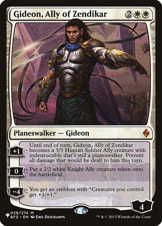 Gideon, Ally of Zendikar [The List] | Game Grid - Logan