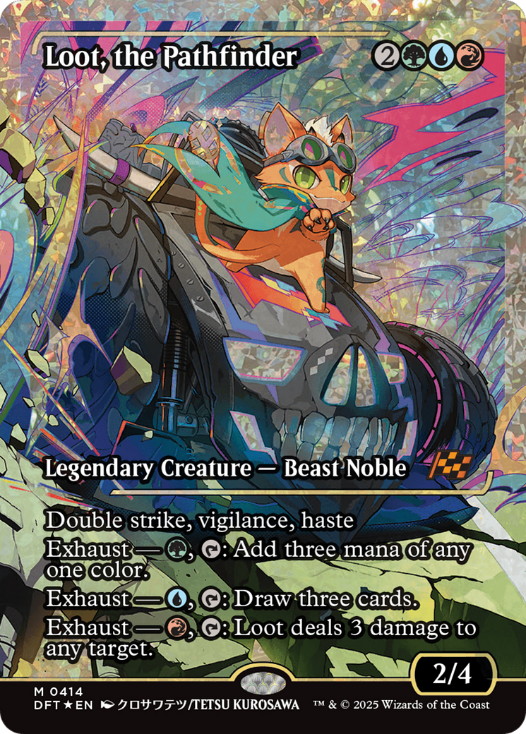 Loot, the Pathfinder (Showcase) (Fracture Foil) [Aetherdrift] | Game Grid - Logan