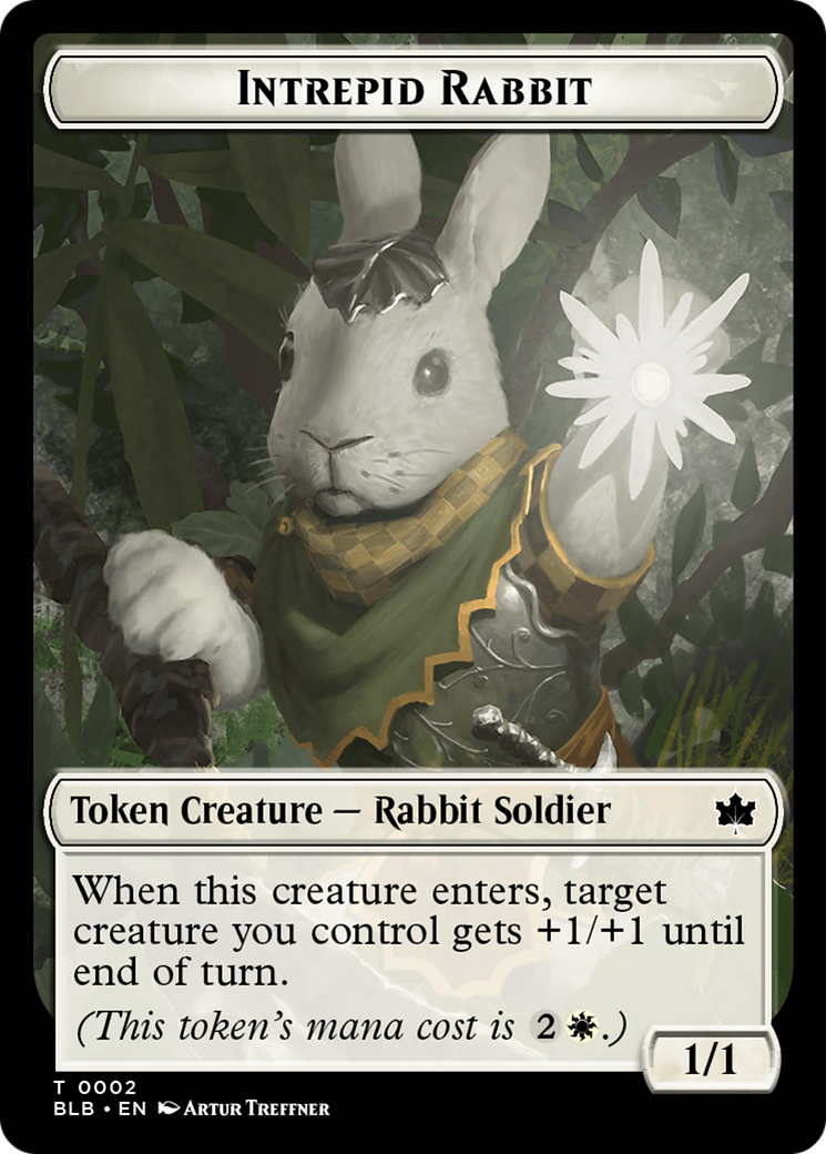 Intrepid Rabbit Token [Bloomburrow Tokens] | Game Grid - Logan