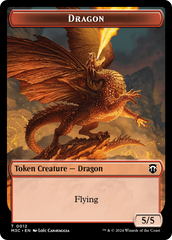 Shapeshifter (0008) (Ripple Foil) // Dragon Double-Sided Token [Modern Horizons 3 Commander Tokens] | Game Grid - Logan