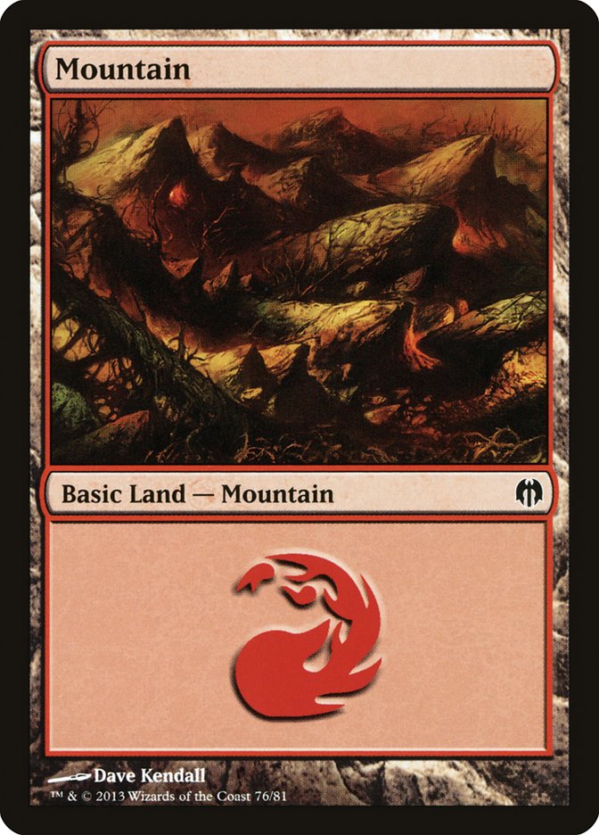 Mountain (76) [Duel Decks: Heroes vs. Monsters] | Game Grid - Logan