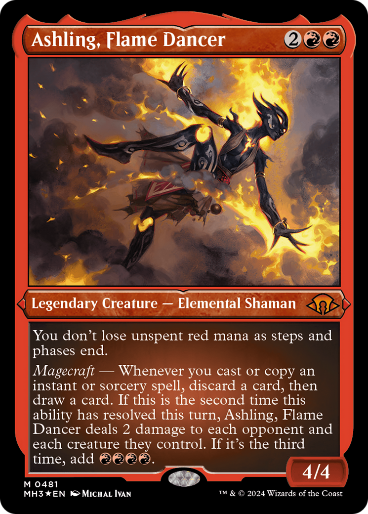 Ashling, Flame Dancer (Foil Etched) [Modern Horizons 3] | Game Grid - Logan