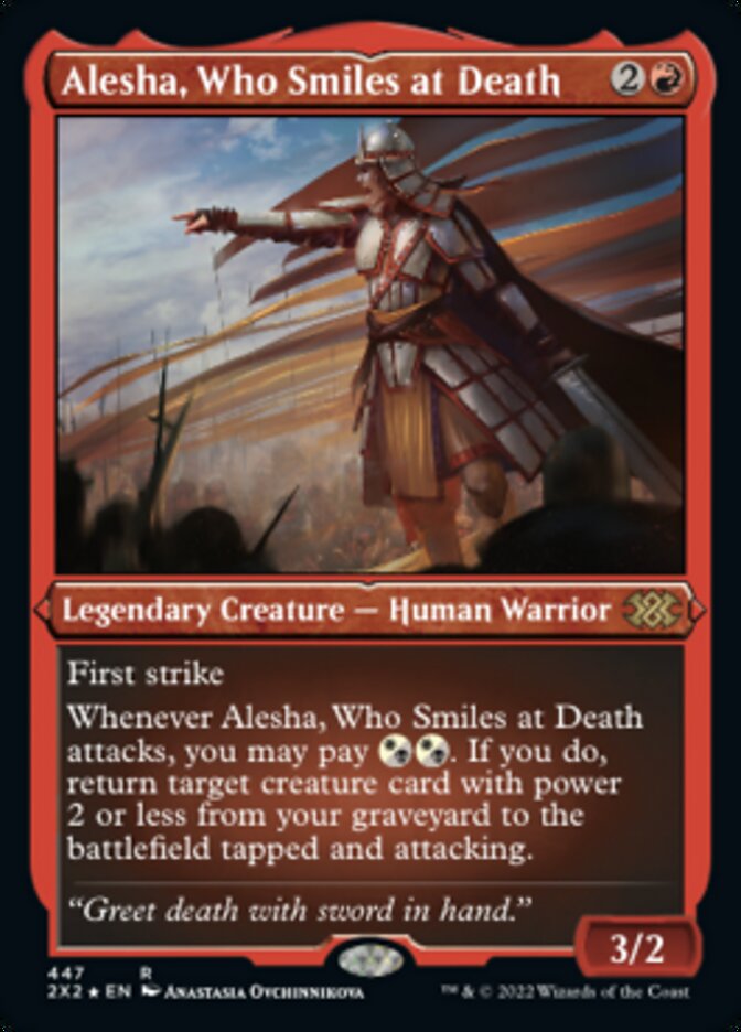 Alesha, Who Smiles at Death (Foil Etched) [Double Masters 2022] | Game Grid - Logan