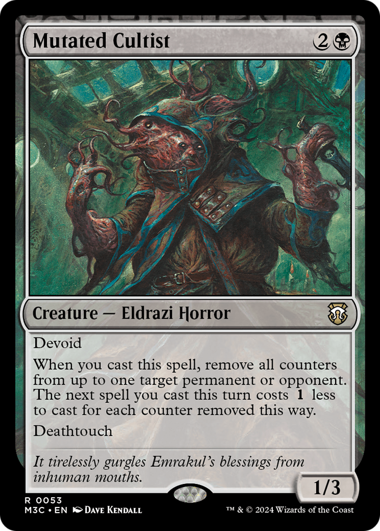 Mutated Cultist (Ripple Foil) [Modern Horizons 3 Commander] | Game Grid - Logan