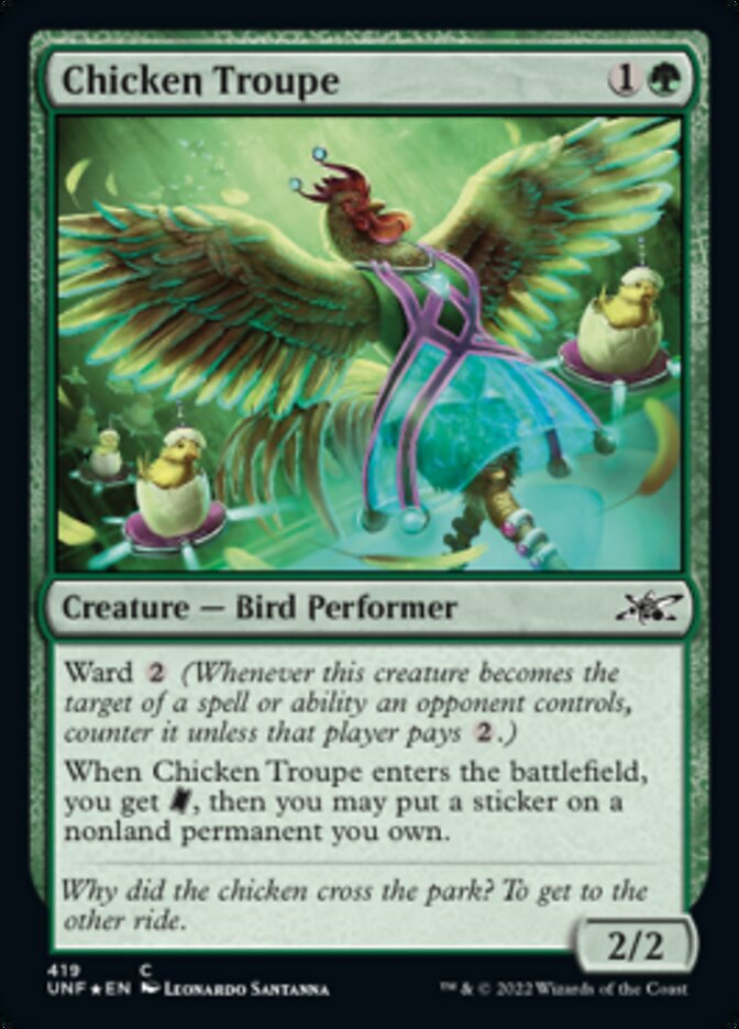 Chicken Troupe (Galaxy Foil) [Unfinity] | Game Grid - Logan
