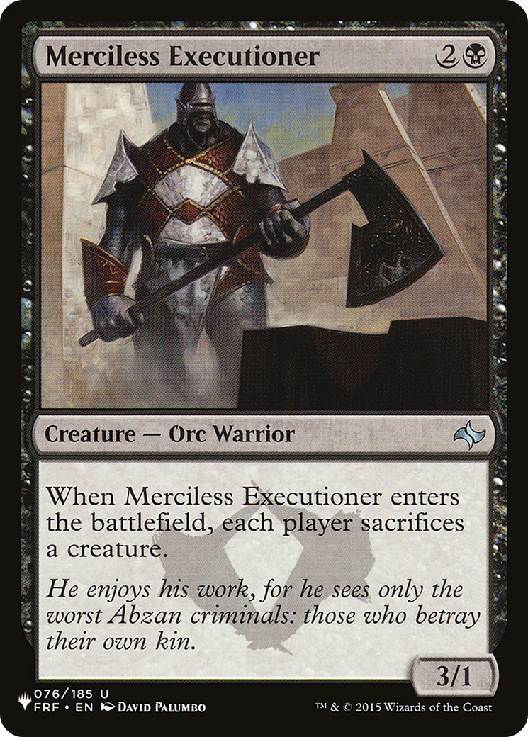 Merciless Executioner [The List Reprints] | Game Grid - Logan