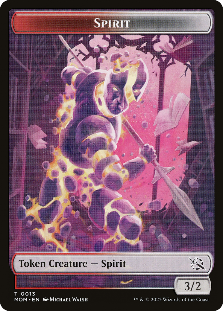 Monk // Spirit (13) Double-Sided Token [March of the Machine Tokens] | Game Grid - Logan