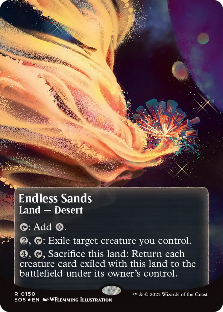 Endless Sands (0150) (Borderless) (Galaxy Foil) [Edge of Eternities: Stellar Sights] | Game Grid - Logan