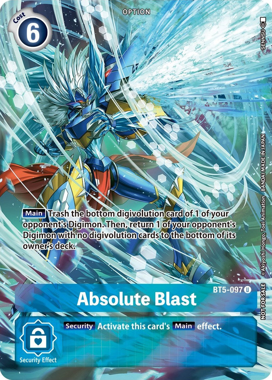 Absolute Blast [BT5-097] (Summer 2022 Dash Pack) [Battle of Omni Promos] | Game Grid - Logan