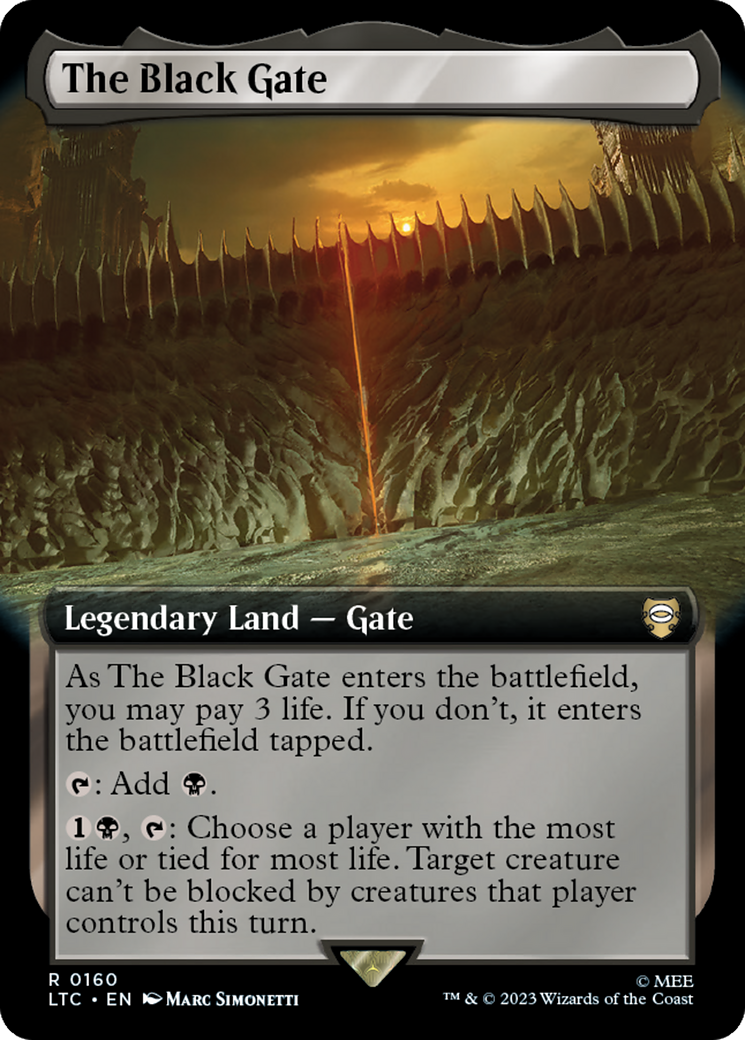 The Black Gate (Extended Art) [The Lord of the Rings: Tales of Middle-Earth Commander] | Game Grid - Logan