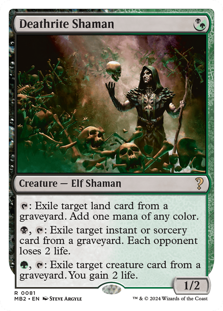 Deathrite Shaman (White Border) [Mystery Booster 2] | Game Grid - Logan