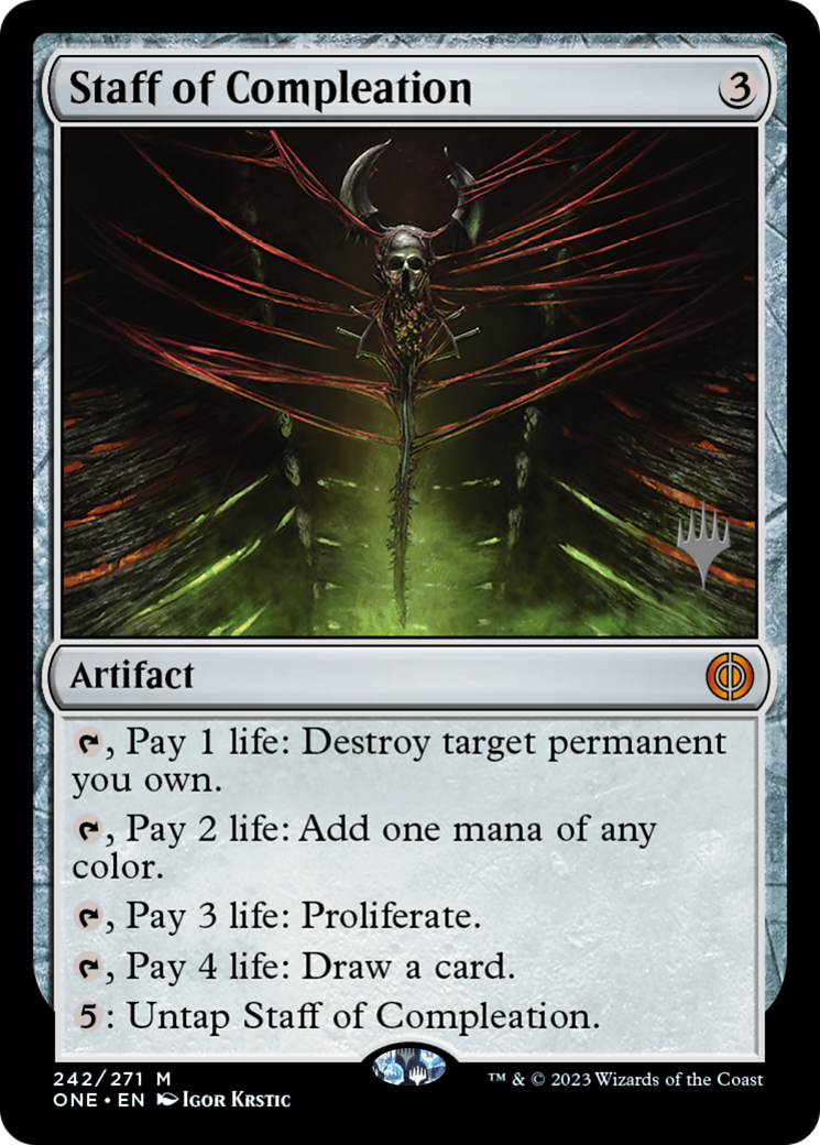Staff of Compleation (Promo Pack) [Phyrexia: All Will Be One Promos] | Game Grid - Logan