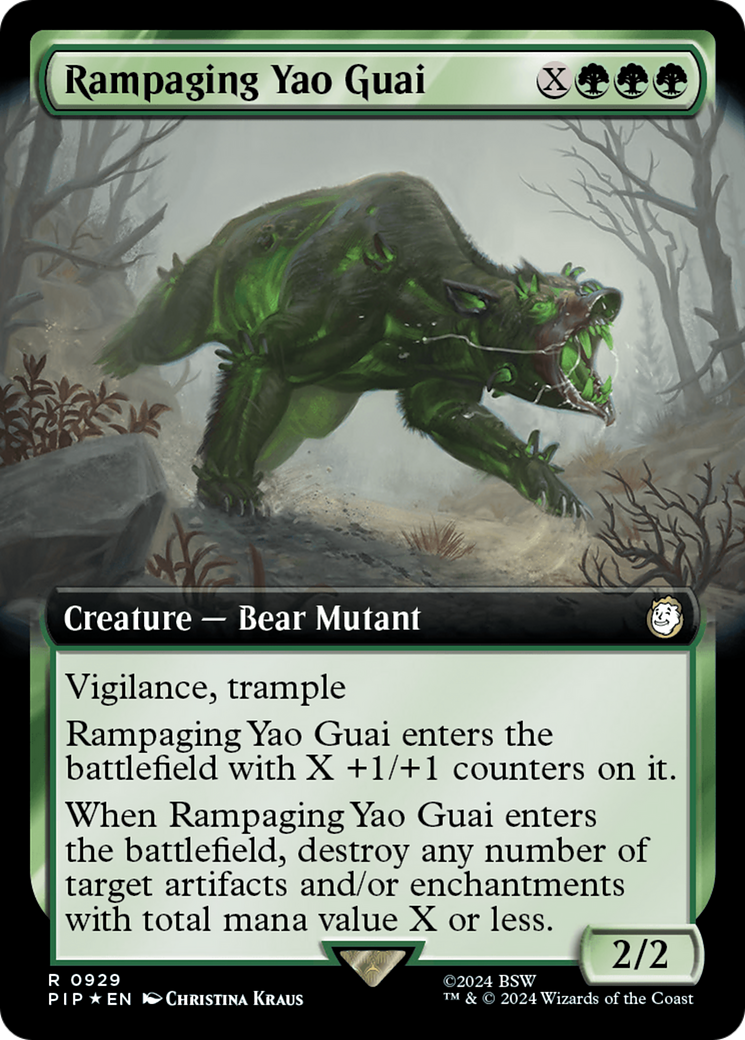 Rampaging Yao Guai (Extended Art) (Surge Foil) [Fallout] | Game Grid - Logan