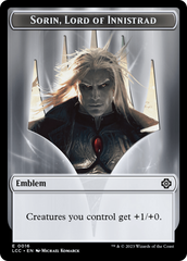 Emblem - Sorin, Lord of Innistrad // Vampire (0004) Double-Sided Token [The Lost Caverns of Ixalan Commander Tokens] | Game Grid - Logan