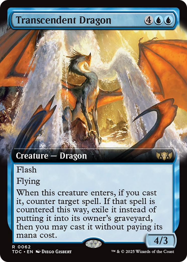 Transcendent Dragon (Extended Art) [Tarkir: Dragonstorm Commander] | Game Grid - Logan
