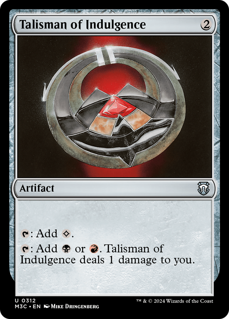 Talisman of Indulgence (Ripple Foil) [Modern Horizons 3 Commander] | Game Grid - Logan