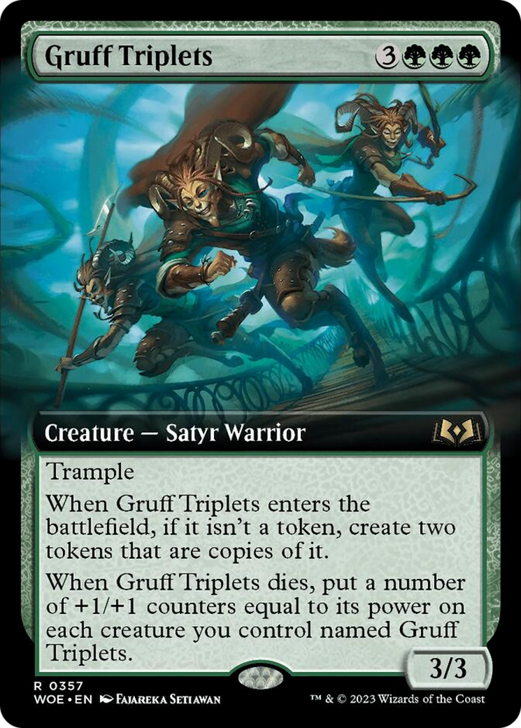 Gruff Triplets (Extended Art) [Wilds of Eldraine] | Game Grid - Logan