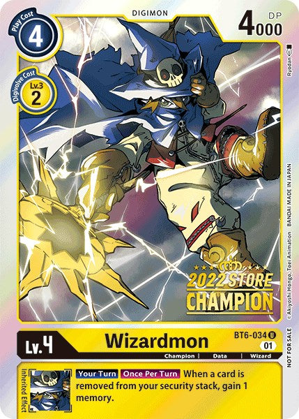 Wizardmon [BT6-034] (2022 Store Champion) [Double Diamond Promos] | Game Grid - Logan