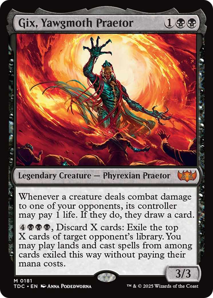 Gix, Yawgmoth Praetor [Tarkir: Dragonstorm Commander] | Game Grid - Logan