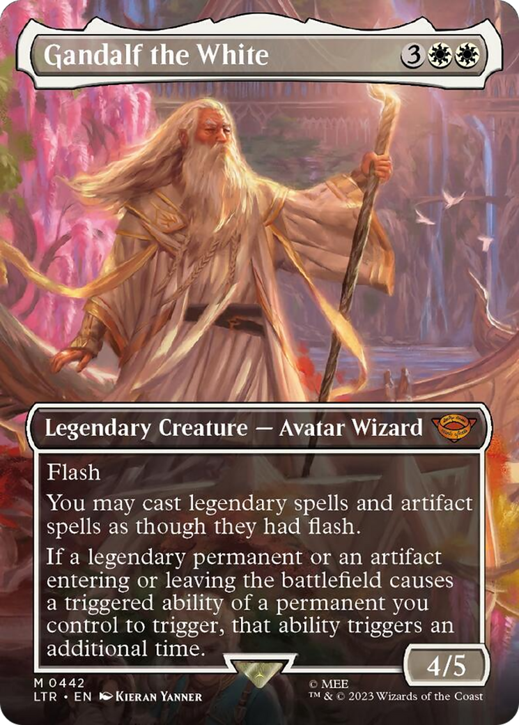 Gandalf the White (Borderless Alternate Art) [The Lord of the Rings: Tales of Middle-Earth] | Game Grid - Logan