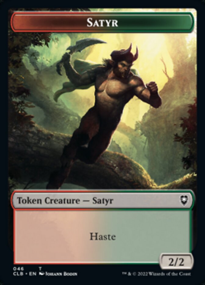 Satyr // Beast Double-Sided Token [Commander Legends: Battle for Baldur's Gate Tokens] | Game Grid - Logan