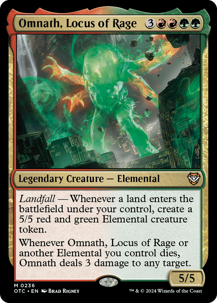 Omnath, Locus of Rage [Outlaws of Thunder Junction Commander] | Game Grid - Logan