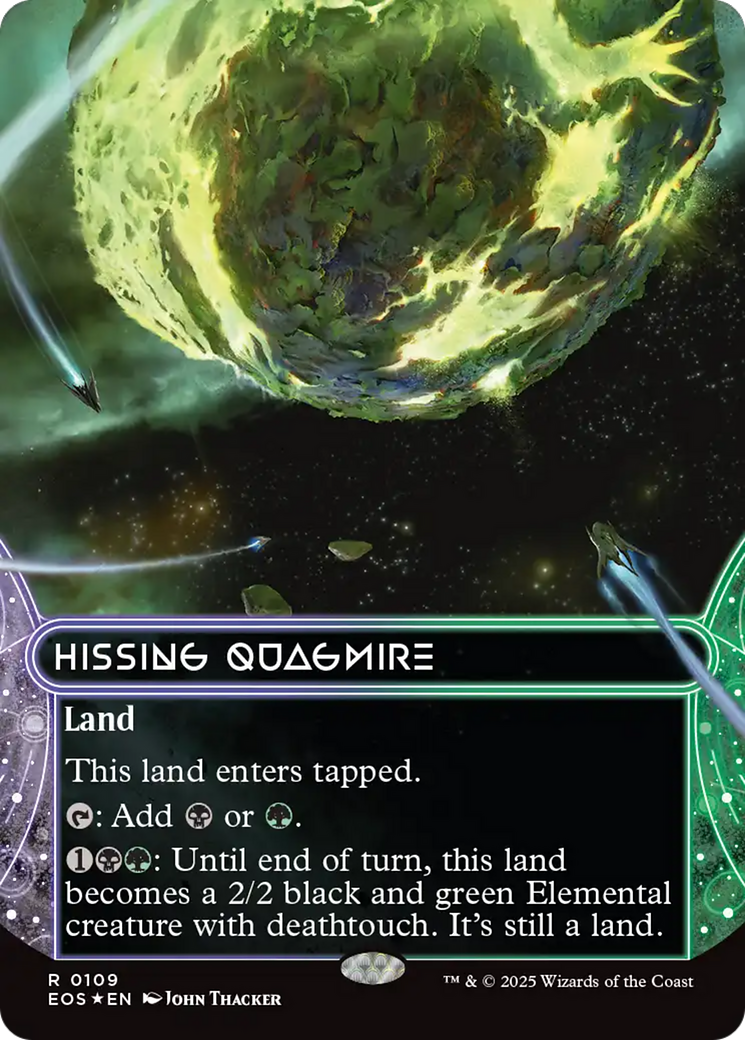 Hissing Quagmire (0109) (Borderless) (Galaxy Foil) [Edge of Eternities: Stellar Sights] | Game Grid - Logan