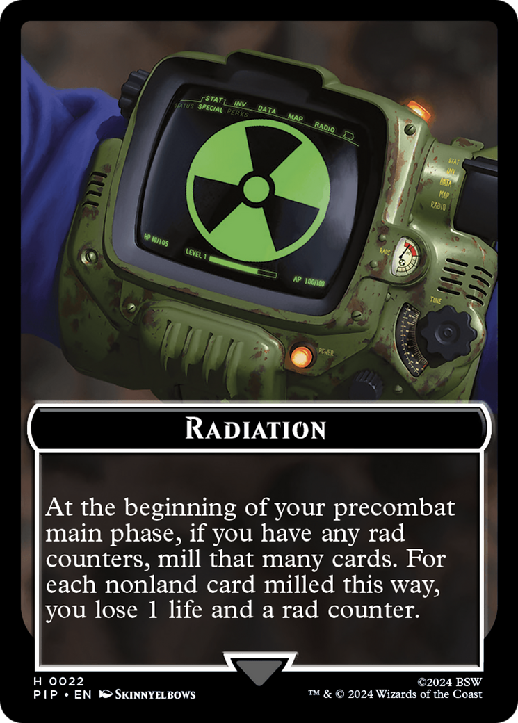 Radiation // Alien Double-Sided Token [Fallout Tokens] | Game Grid - Logan