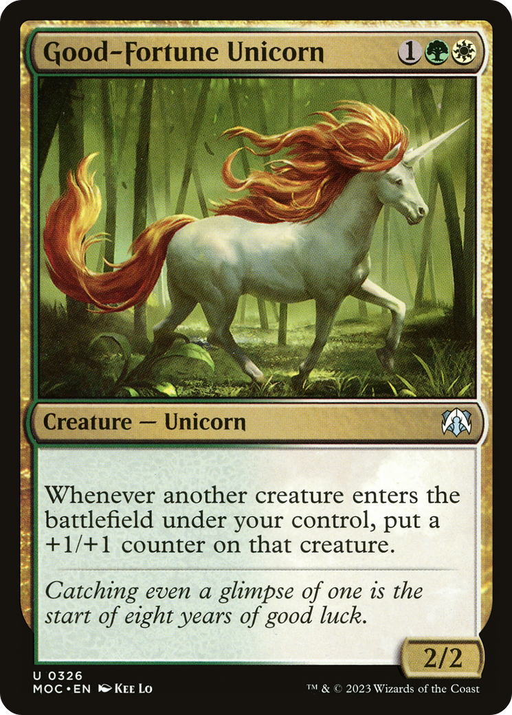 Good-Fortune Unicorn [March of the Machine Commander] | Game Grid - Logan
