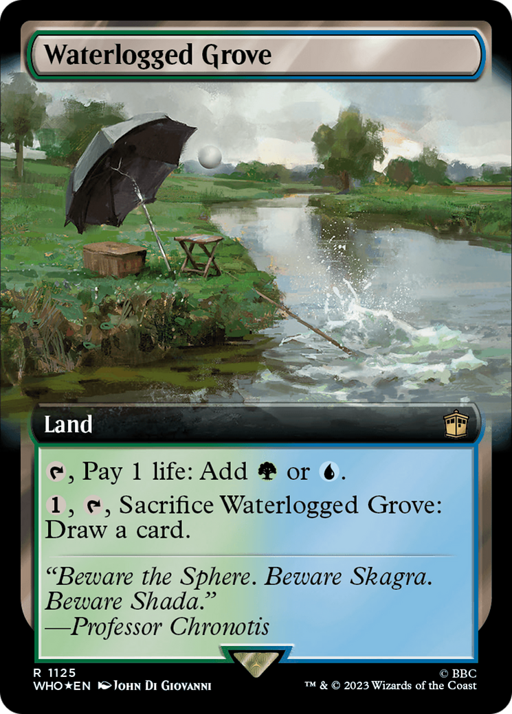 Waterlogged Grove (Extended Art) (Surge Foil) [Doctor Who] | Game Grid - Logan