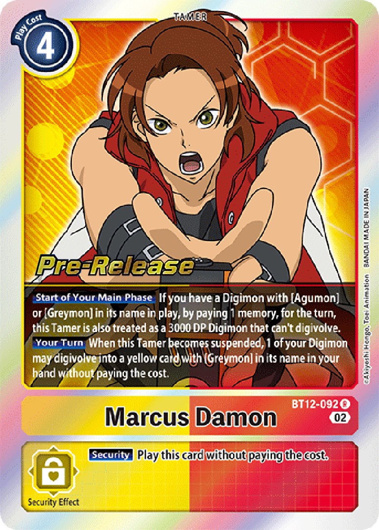 Marcus Damon [BT12-092] [Across Time Pre-Release Cards] | Game Grid - Logan