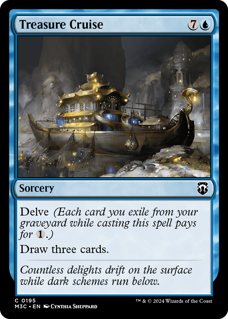 Treasure Cruise (Ripple Foil) [Modern Horizons 3 Commander] | Game Grid - Logan