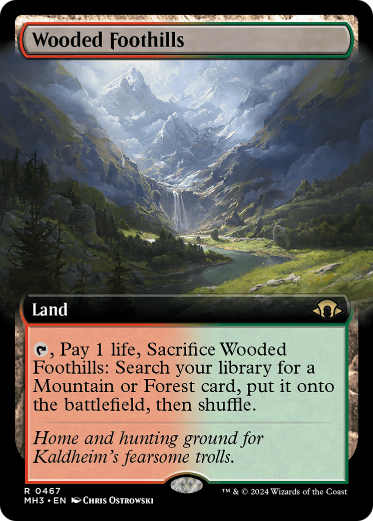 Wooded Foothills (Extended Art) [Modern Horizons 3] | Game Grid - Logan