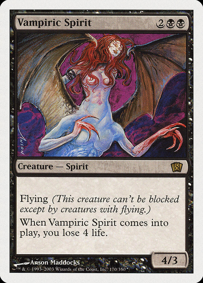 Vampiric Spirit (8th Edition) [Oversize Cards] | Game Grid - Logan