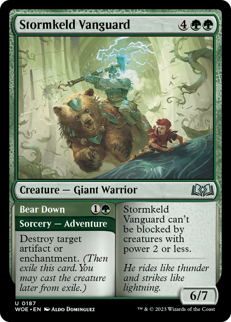 Stormkeld Vanguard // Bear Down [Wilds of Eldraine] | Game Grid - Logan