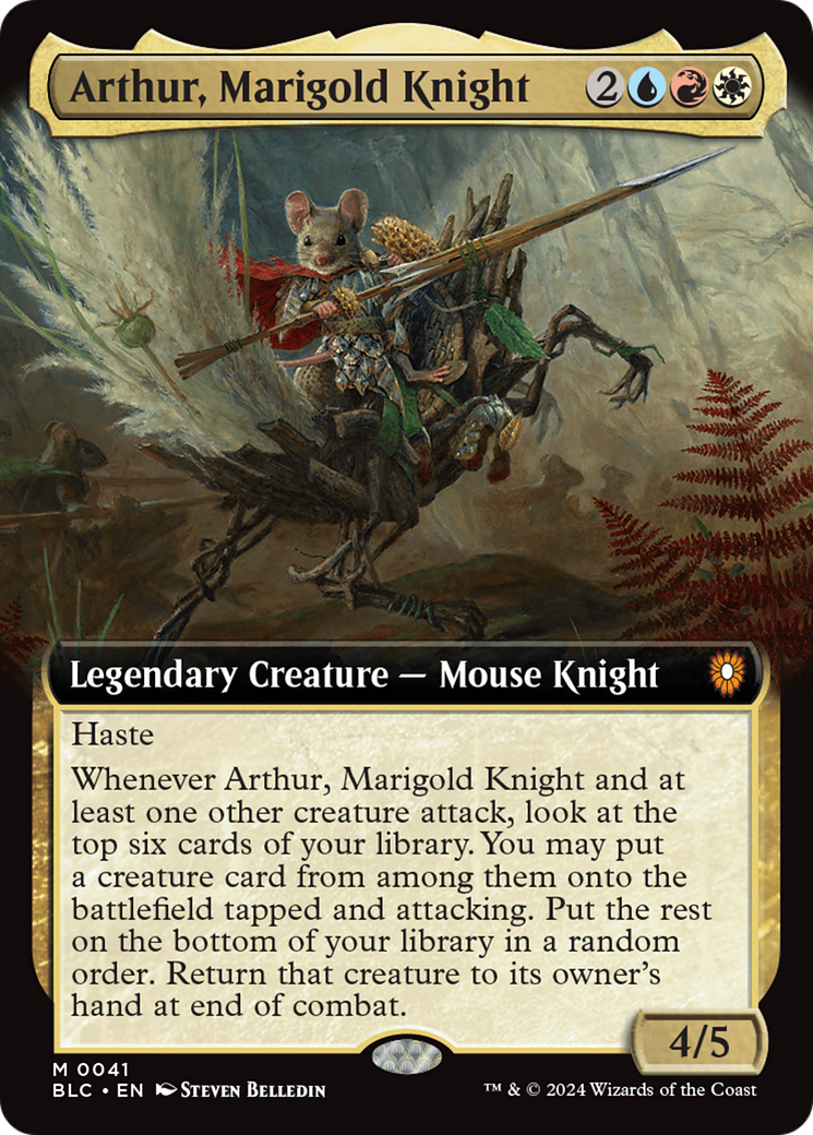 Arthur, Marigold Knight (Extended Art) [Bloomburrow Commander] | Game Grid - Logan