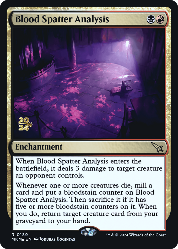 Blood Spatter Analysis [Murders at Karlov Manor Prerelease Promos] | Game Grid - Logan