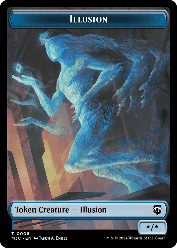 Illusion (Ripple Foil) // Servo Double-Sided Token [Modern Horizons 3 Commander Tokens] | Game Grid - Logan