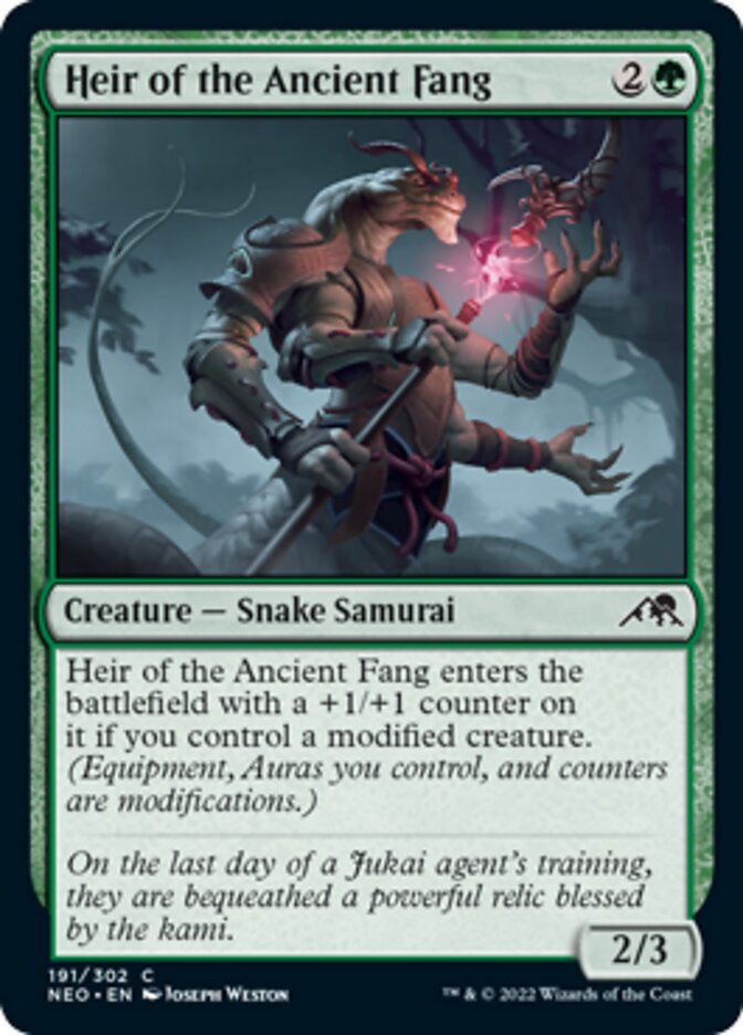 Heir of the Ancient Fang [Kamigawa: Neon Dynasty] | Game Grid - Logan