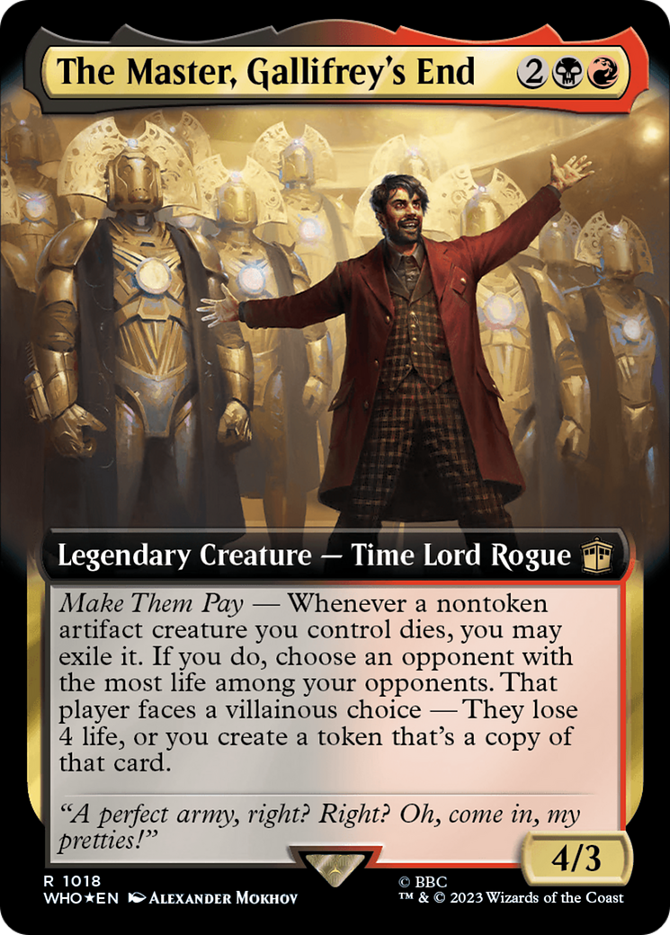 The Master, Gallifrey's End (Extended Art) (Surge Foil) [Doctor Who] | Game Grid - Logan