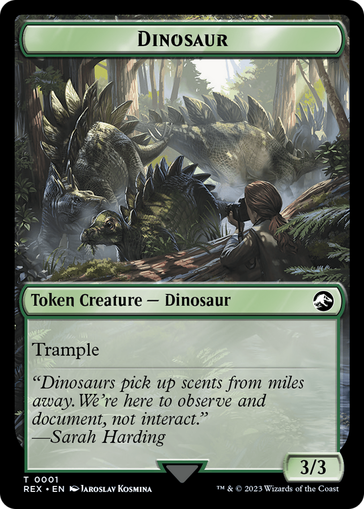 Copy // Dinosaur (0001) Double-Sided Token [The Lost Caverns of Ixalan Tokens] | Game Grid - Logan