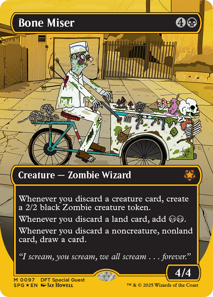 Bone Miser (Borderless) (First-Place Foil) [Aetherdrift Special Guests] | Game Grid - Logan