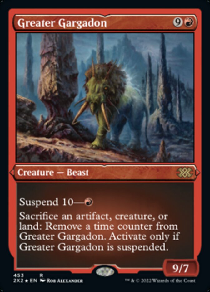 Greater Gargadon (Foil Etched) [Double Masters 2022] | Game Grid - Logan