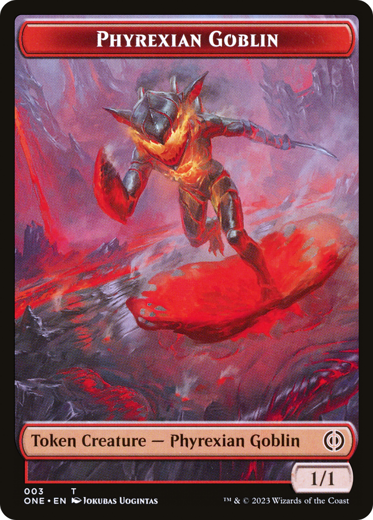 Phyrexian Goblin // The Hollow Sentinel Double-Sided Token [Phyrexia: All Will Be One Tokens] | Game Grid - Logan