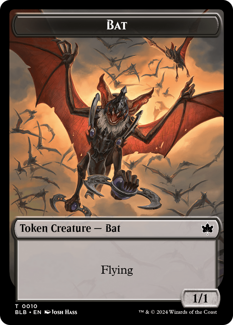 Bat // Warren Warleader Double-Sided Token [Bloomburrow Tokens] | Game Grid - Logan