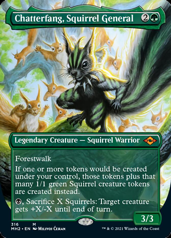 Chatterfang, Squirrel General (Borderless Alternate Art) [Modern Horizons 2] | Game Grid - Logan