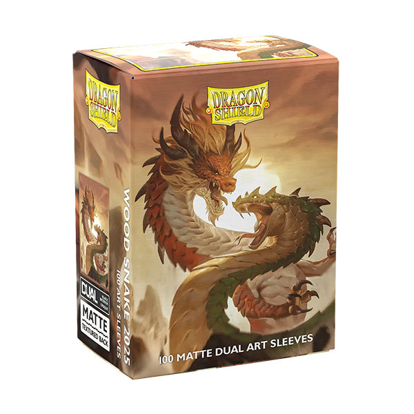 Dragon Shield Brushed Art Sleeves: Wood Dragon/Snake 2025 (100) | Game Grid - Logan