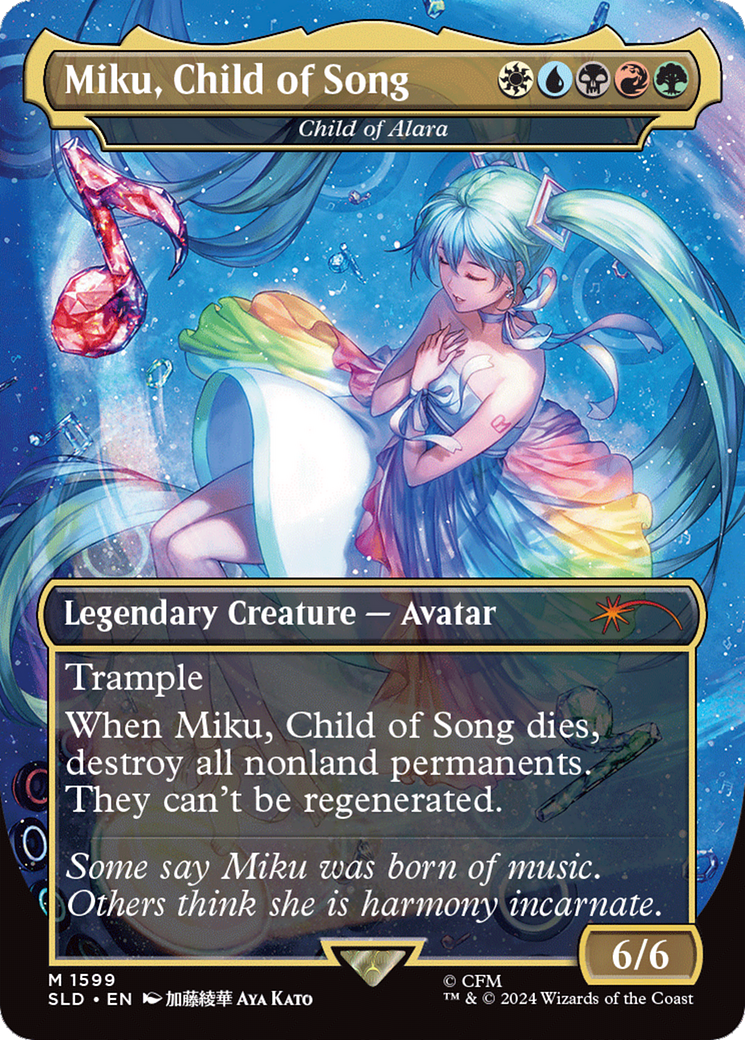 Miku, Child of Song - Child of Alara (Rainbow Foil) [Secret Lair Drop Series] | Game Grid - Logan