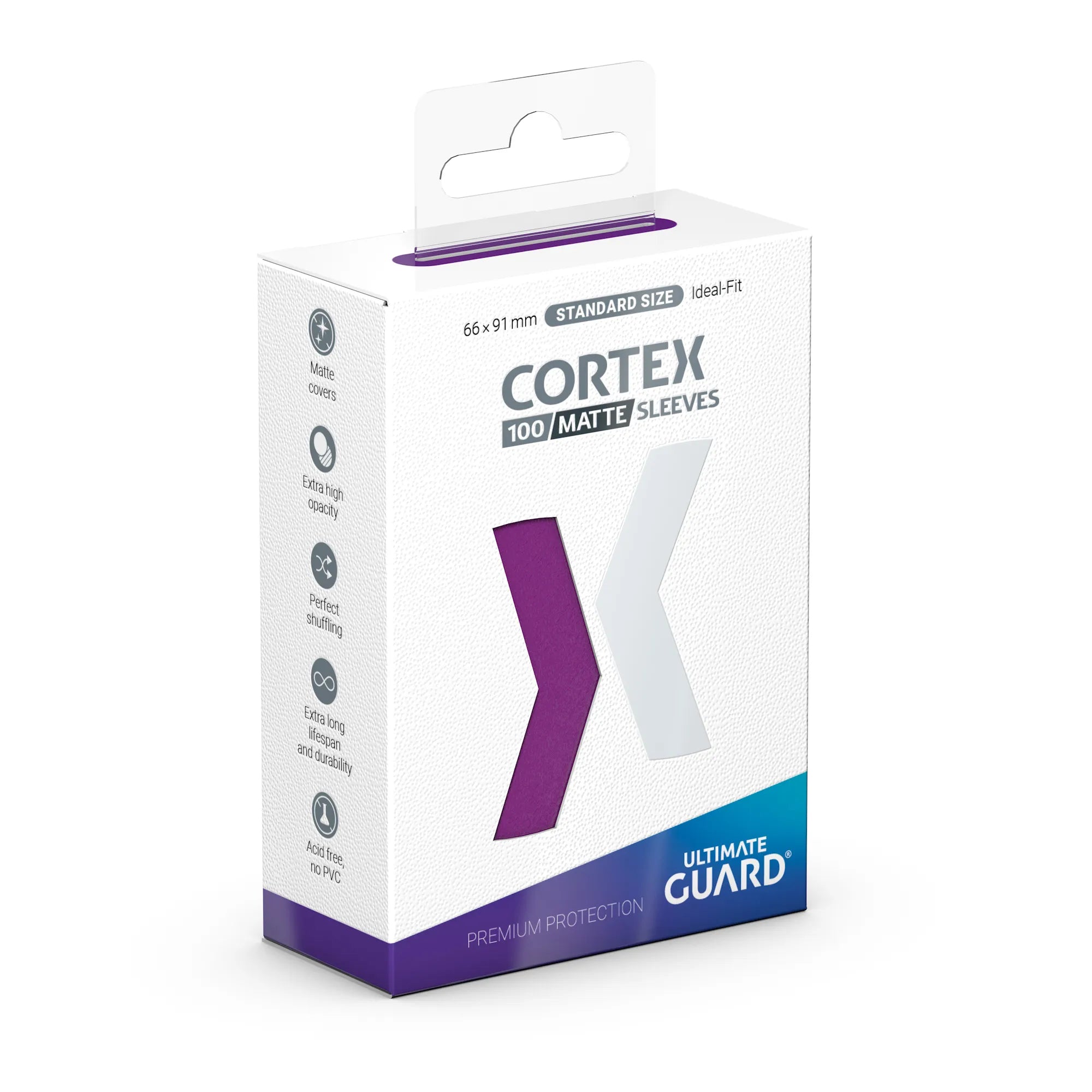 Cortex Sleeves: Standard Size Matte - Purple (100) | Game Grid - Logan